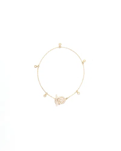 Gucci Gg Running Diamond Bracelet, 18kt Yellow Gold And Diamond