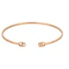 Gucci Gg Running 18k Cuff Bracelet In Rose Gold-tone