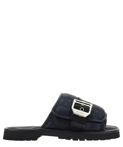 Gucci Gg Sandals In Black