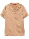 Gucci Monogram Satin Shirt Contrast Piping