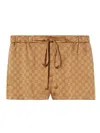 Gucci Gg Satin Shorts In Neutral