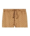 Gucci Satin Shorts Elastic Waist In Nude