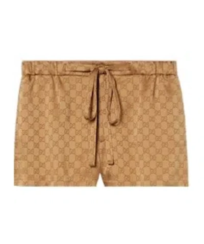 GUCCI GUCCI GG SATIN SHORTS