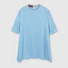 Gucci Light Blue Gg Satin Top In Gray