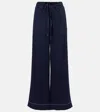 Gucci Gg Satin Wide-leg Pants In Blue