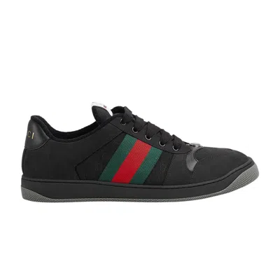 Pre-owned Gucci Gg Screener 'gg Canvas - Black Green Red' | Men's Size 8.5