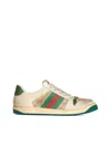 Gucci Men Screener Gg Low-top Vintage Leather Sneakers In Multi