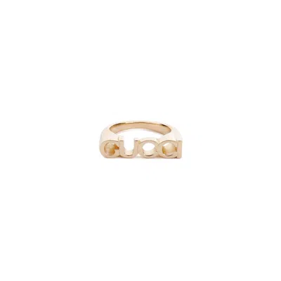 Gucci Gg Script Gold Brass Ring