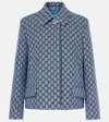 Gucci Gg Shadow Bouclé Jacket In Blue