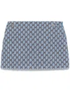 Gucci Gg Shadow Bouclé Mini Skirt In Blau