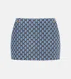 Gucci Gg Shadow Bouclé Mini Skirt In Blue