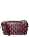 Gucci Gg Shadow Canvas & Leather Barrel Bag In Red