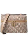 Gucci Gg Shadow Canvas & Leather Super Mini Satchel In Sand