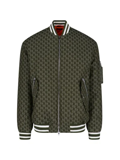 Gucci 'gg Shadow' Jacket In Green