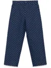 Gucci Cotton Jacquard Pant With Gg Shadow