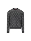 Gucci Gg Shadow Wool Sweater In Grey