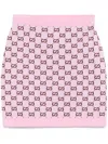 Gucci Gg Wool-blend Jacquard Miniskirt In Pink
