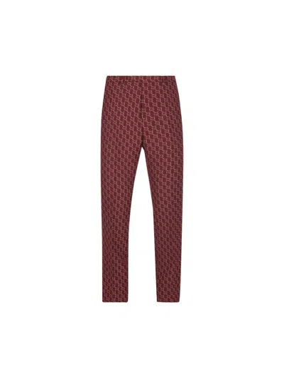 Gucci Gg Shadow Pants In Anchor Red/white/m