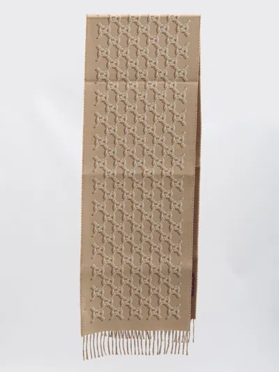 Gucci Gg Shadow Scarf In Beige