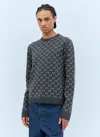 Gucci Gg Shadow Wool Sweater In Grey