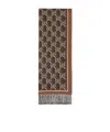 Gucci Gg Shadow Wool Jacquard Scarf In Multicolor