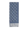 Gucci Gg Shadow Wool Scarf In Blue