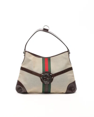 Gucci Gg Sherry Line Bag In Neutral