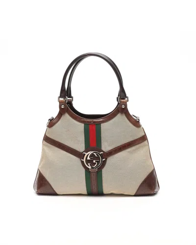 Gucci Gg Sherry Line Bag In Brown