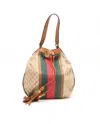 Gucci Gg Sherry Line Bamboo Drawstring Bag
