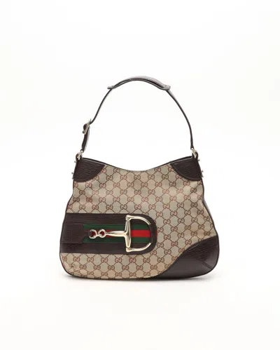 Gucci Gg Sherry Line Hobo Bag In Brown