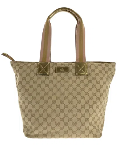 Gucci Gg Sherry Line Tote (authentic Pre-loved) In Brown