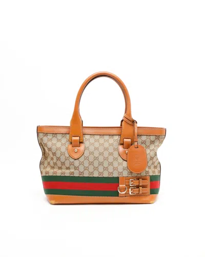 Gucci Gg Sherry Line Tote Bag In Multi