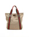 Gucci Gg Sherry Line Tote Bag In Sand
