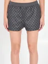 Gucci Gg Technical Jersey Shorts In Gray