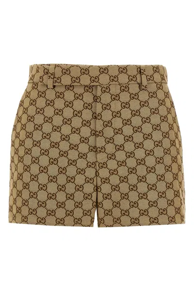 Gucci 'gg' Shorts In Brown