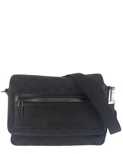 Gucci Gg Shoulder Bag (authentic Pre-loved) In Black