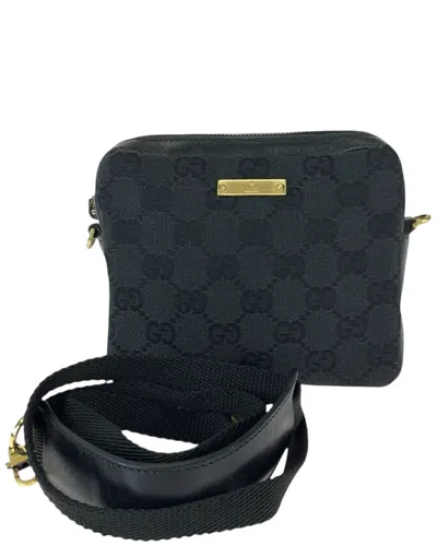 Gucci Gg Shoulder Bag (authentic Pre-loved) In Black