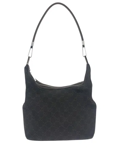 Gucci Gg Shoulder Bag (authentic Pre-loved) In Black