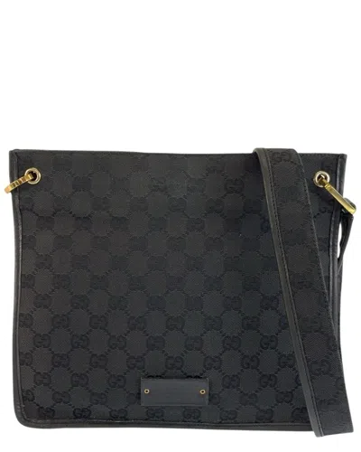 Gucci Gg Shoulder Bag (authentic Pre-loved) In Black