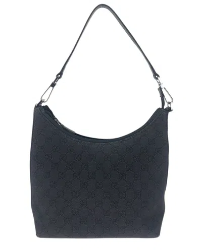 Gucci Gg Shoulder Handbag (authentic Pre-loved) In Black