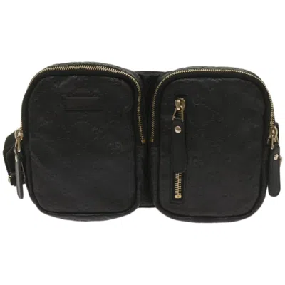 Gucci Gg Signature Black Leather Shoulder Bag ()