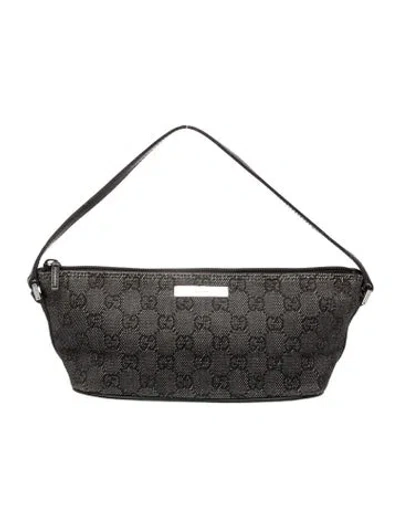 Pre-owned Gucci Gg Signature Boat Vintage In Gray