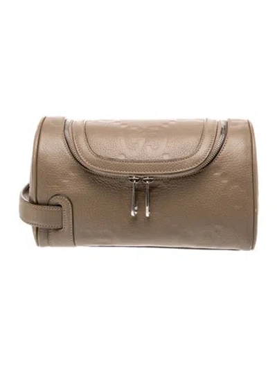 Pre-owned Gucci Gg Signature Clutch In Brown
