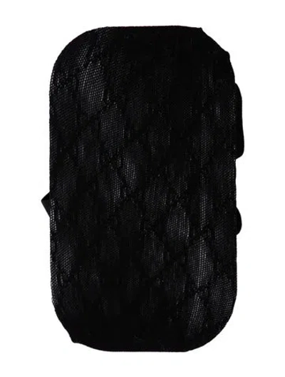 Pre-owned Gucci Gg Signature Lace Tights In Black