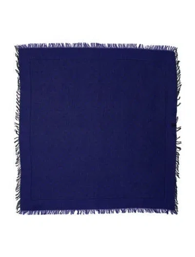 Pre-owned Gucci Gg Signature Scarf In Blue
