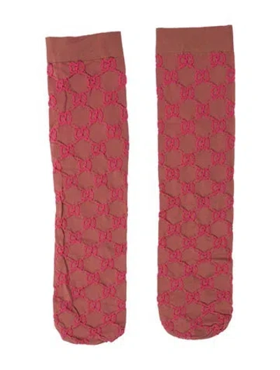 Pre-owned Gucci Gg Signature Socks W/tags In Neutral