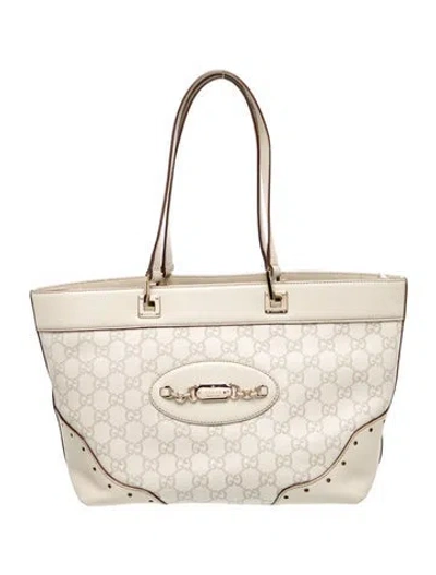 Pre-owned Gucci Gg Signature Tote In Brown
