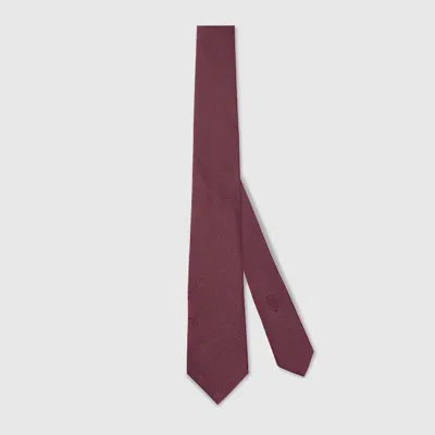 Gucci Gg Silk Cotton Tie In Pink