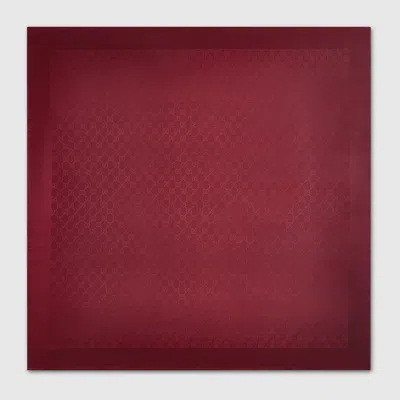 Gucci Gg Silk Jacquard Carré In Bordeaux