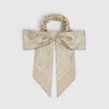 Gucci Gg Silk Jacquard Scrunchie In White/ivory